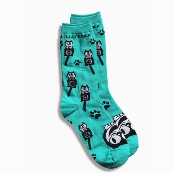 Harveys Accessories - Harveys Smiling Turquoise Kit-Cat Klock Clock Socks
